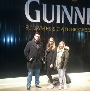 Beim Besuch der Guiness-Brauerei.